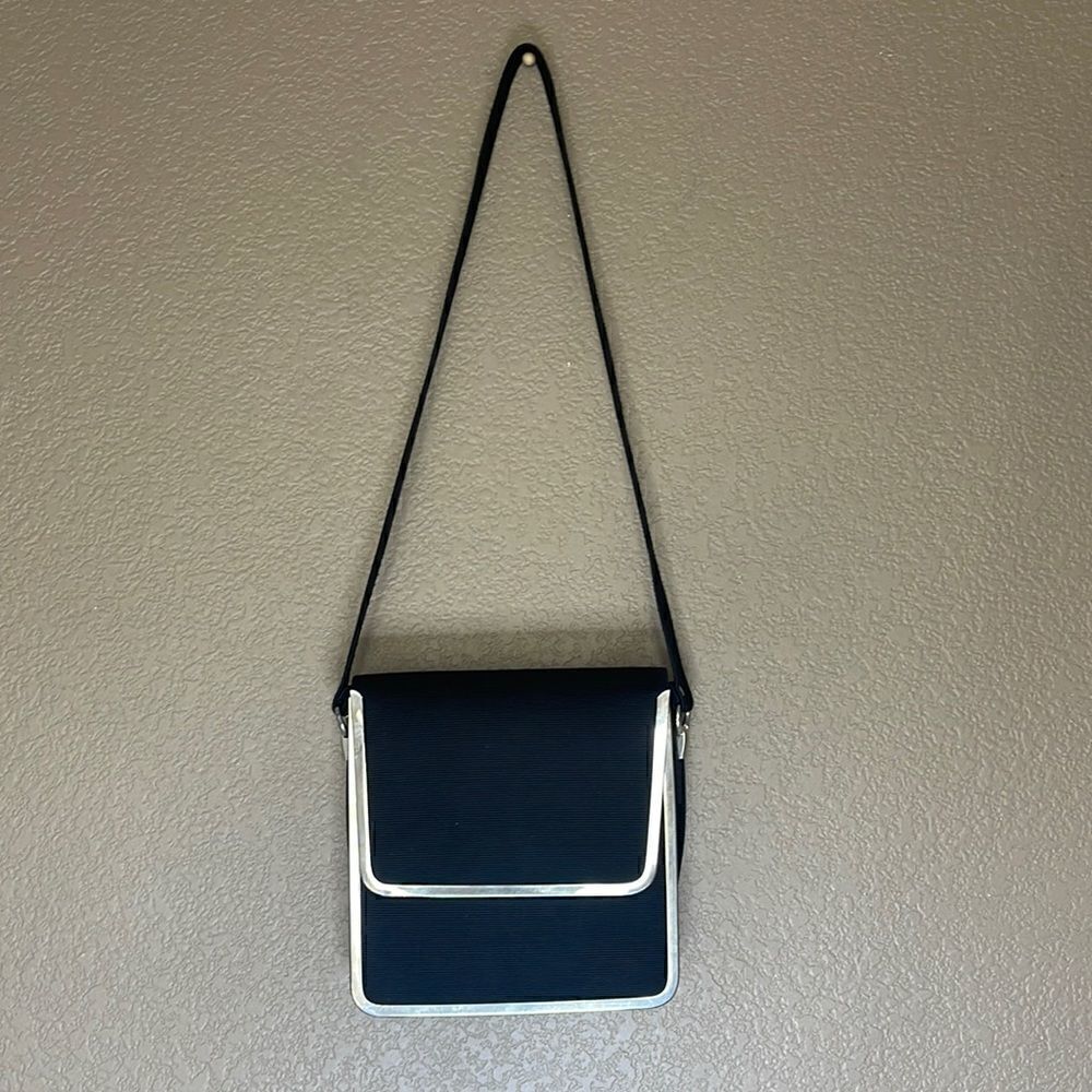 Vintage black and silver purse